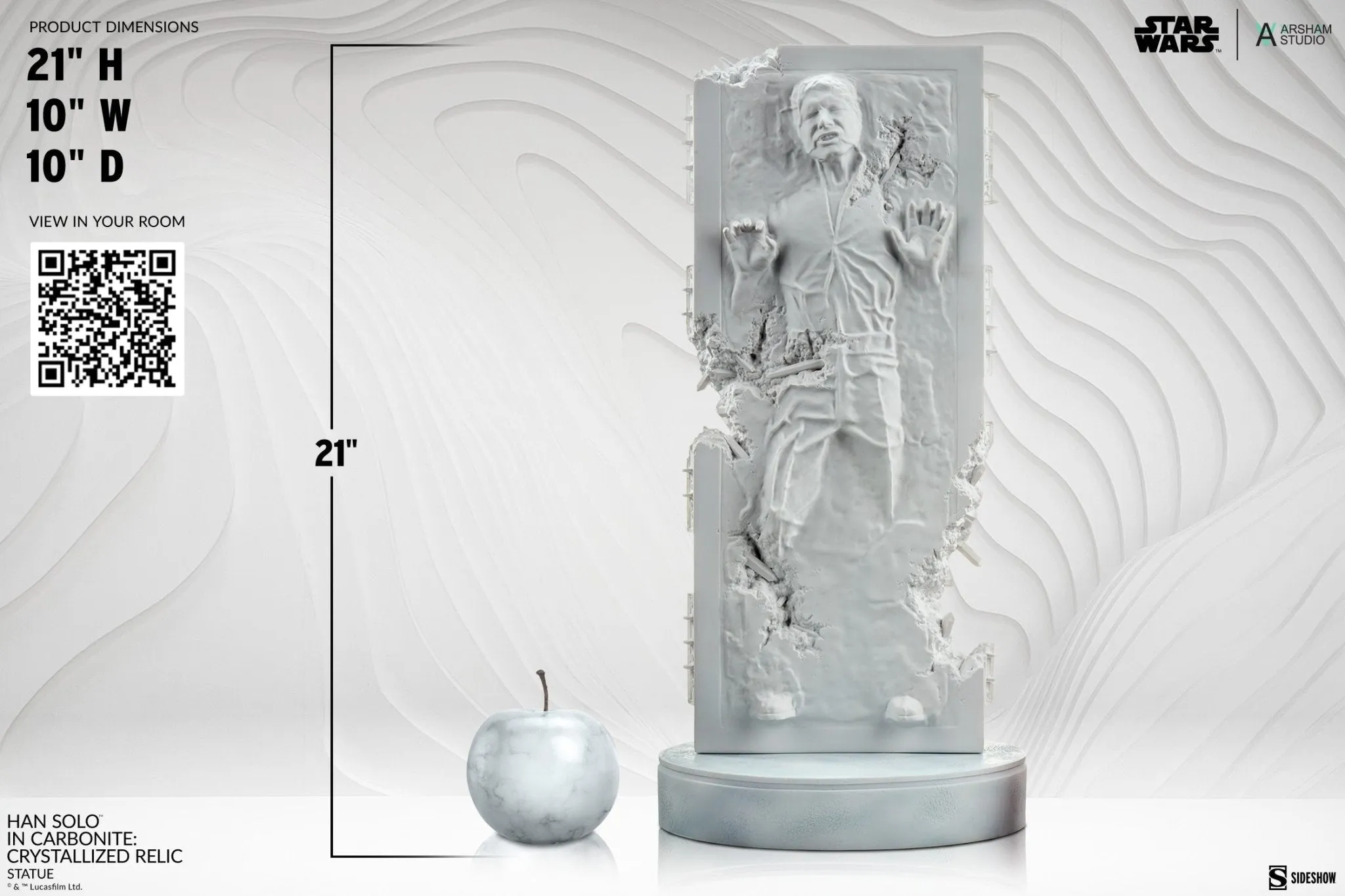 PRE-ORDER: Sideshow Collectibles Star Wars Han Solo in Carbonite: Crystallized Relic Statue