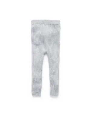 Purebaby Rib Knit Leggings - Grey Melange