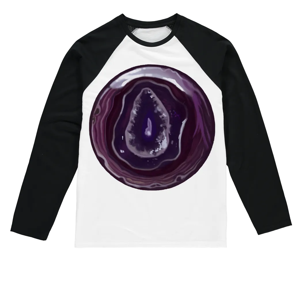 Purple Rock Sublimation Baseball Long Sleeve T-Shirt