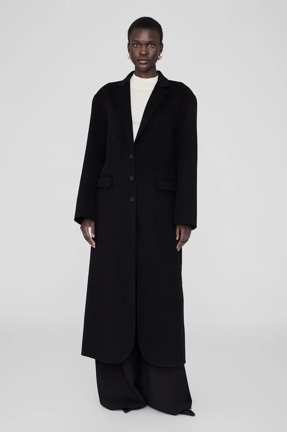 Quinn Coat - Black Cashmere Blend