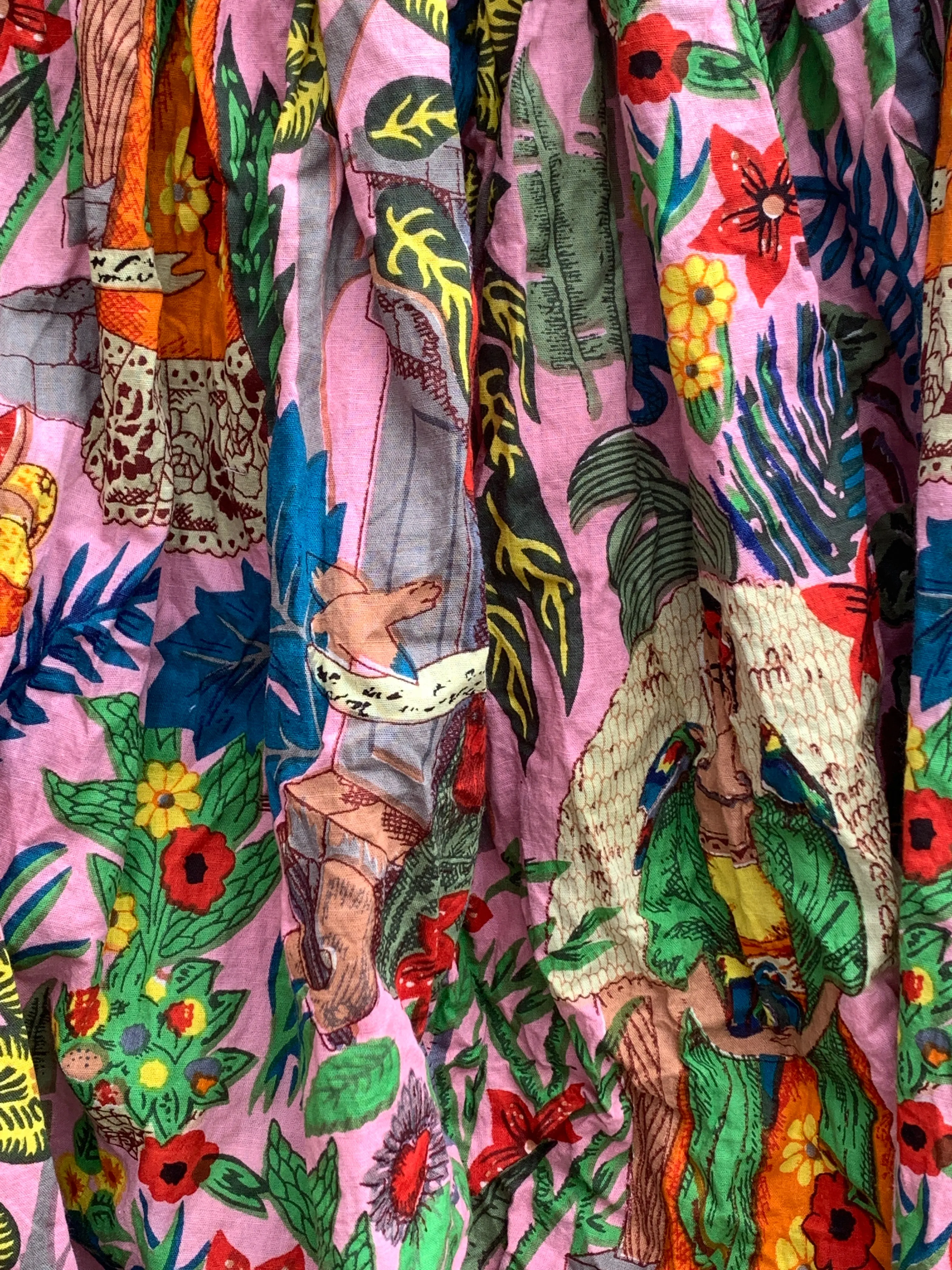 Ready to Ship Frida Kahlo Pink Harem Pants