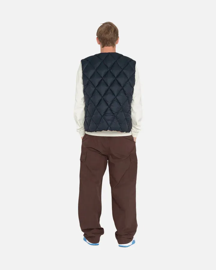 REVERSIBLE QUILTED VEST / STUSSY / COWHIDE