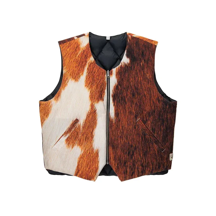 REVERSIBLE QUILTED VEST / STUSSY / COWHIDE