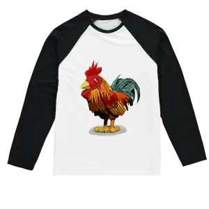 Rooster Sublimation Baseball Long Sleeve T-Shirt