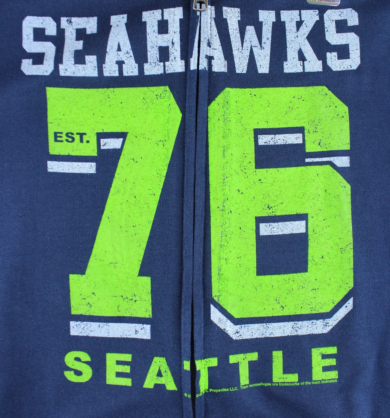 Seattle Seahawks NFL Womens Established 1976 Full Zip French Terry Hoodie