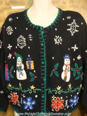 Seriously Crafty Embroidery Ugliest Christmas Sweater