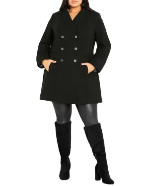 Shelly Military Coat | Black