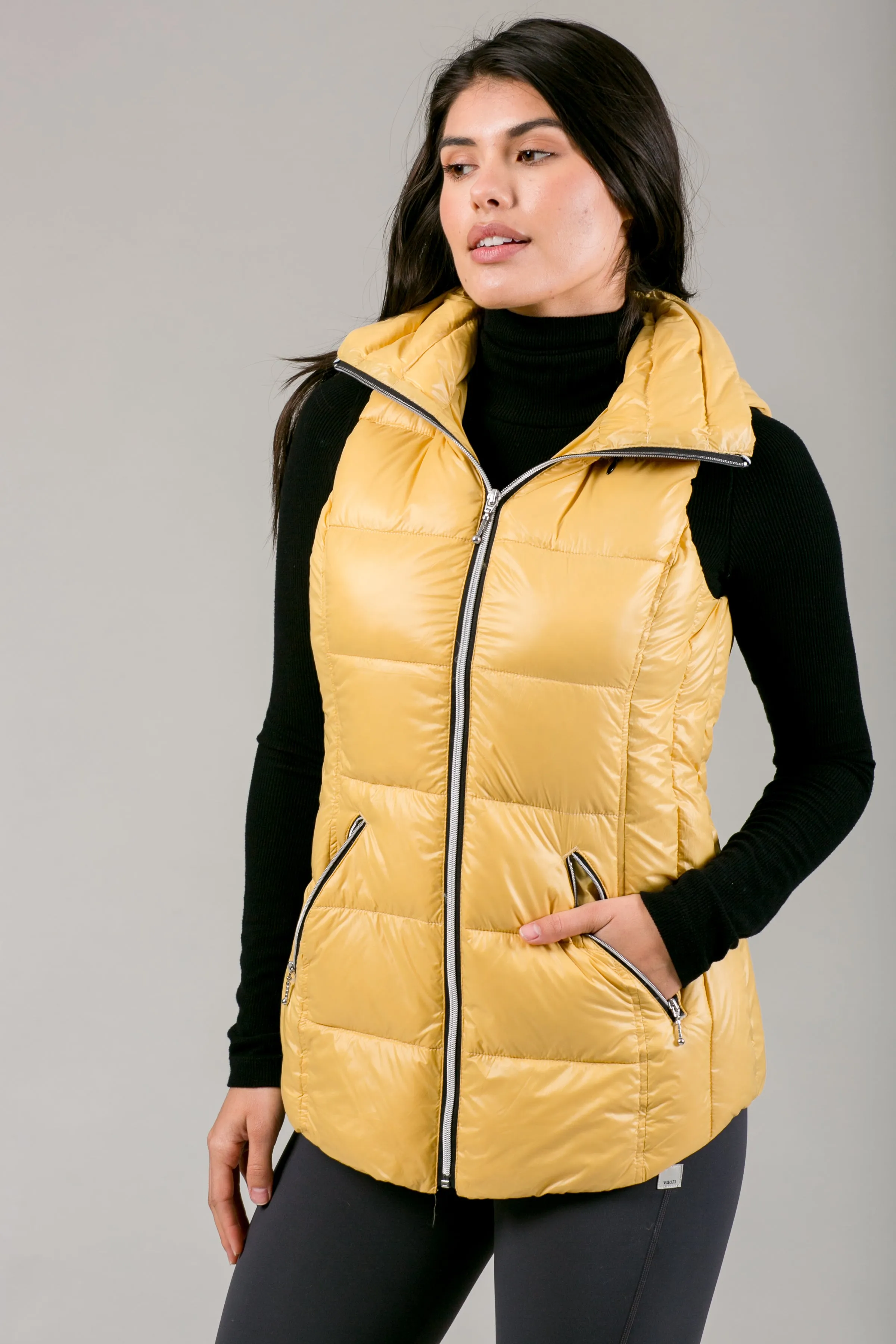 Short Hooded Quilted Vest