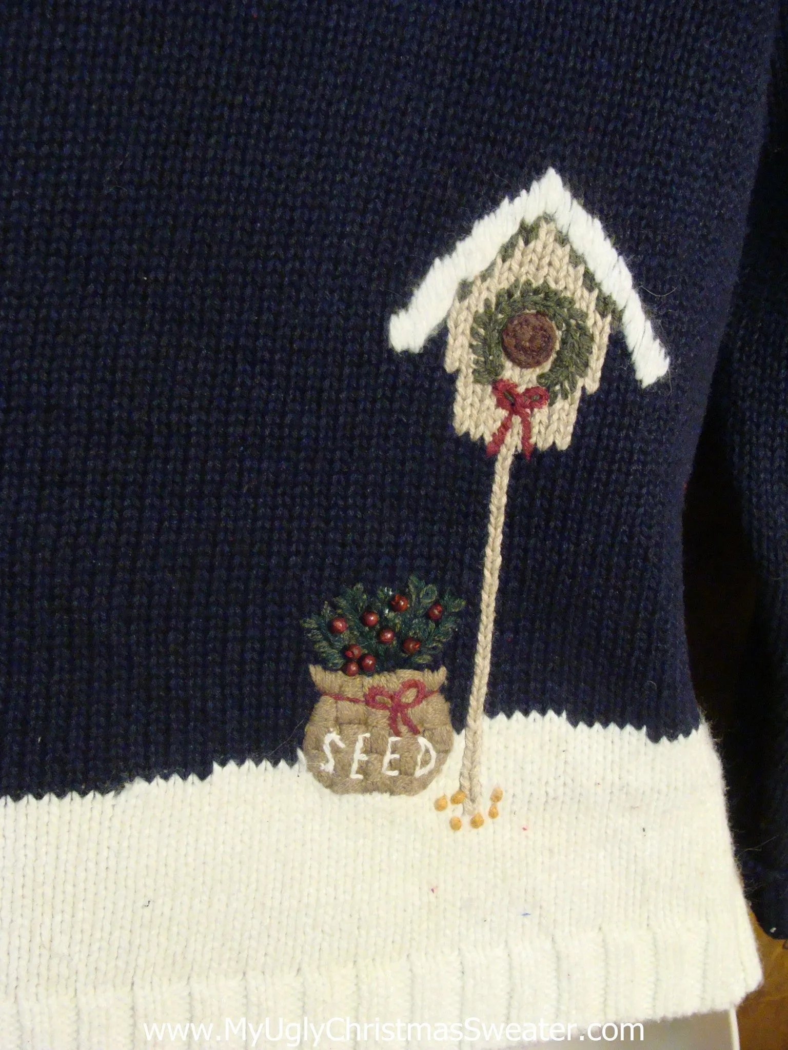 Snowman Decorating Trees Funny Ugly Sweater for a Christmas Party