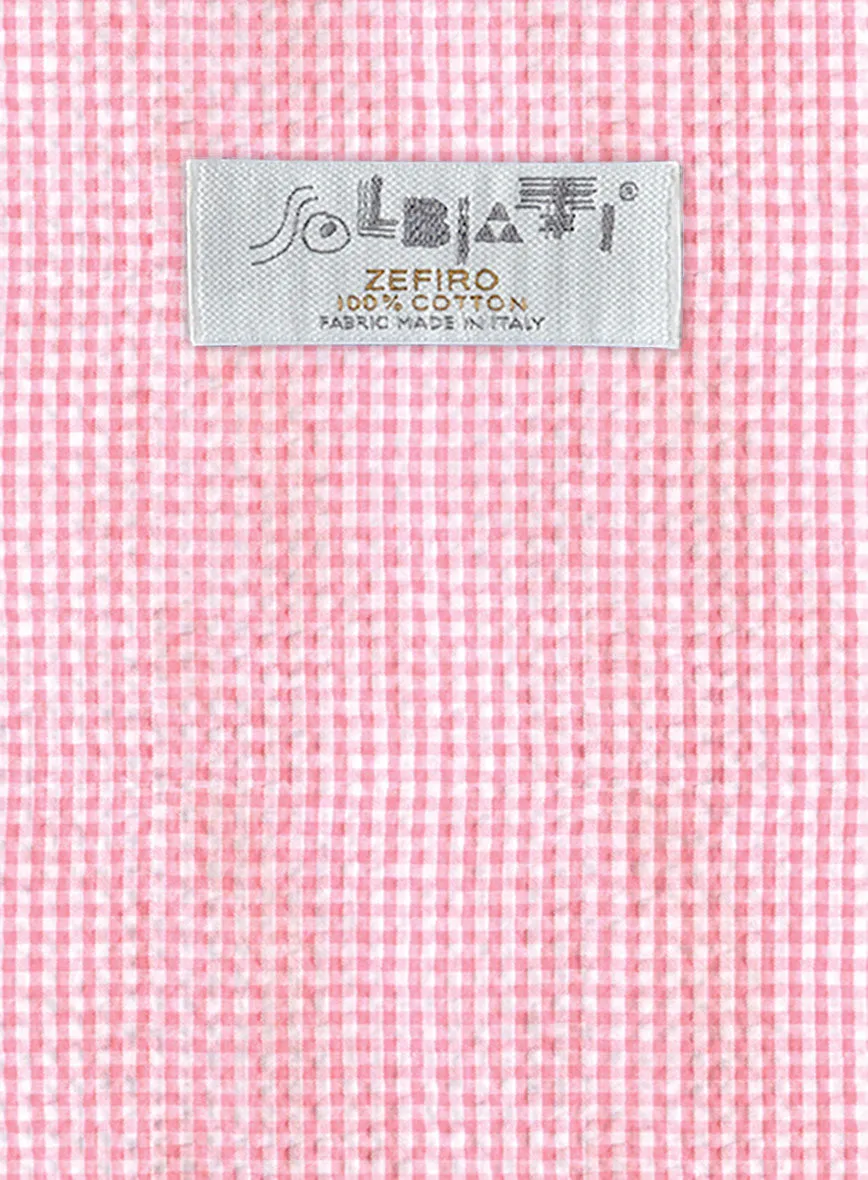 Solbiati Gingham Pink Seersucker Pants