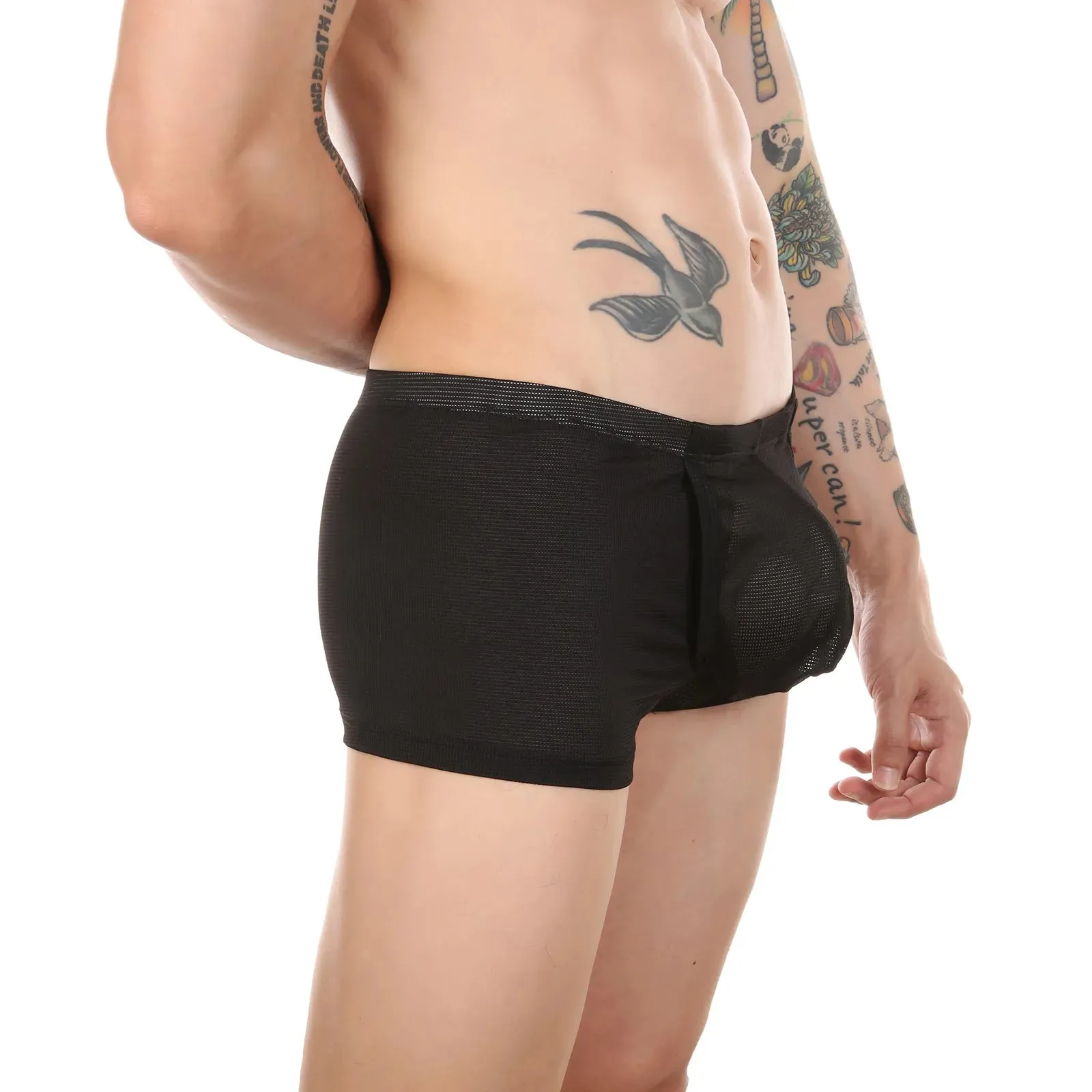 Solid Breathable Spandex Boxer