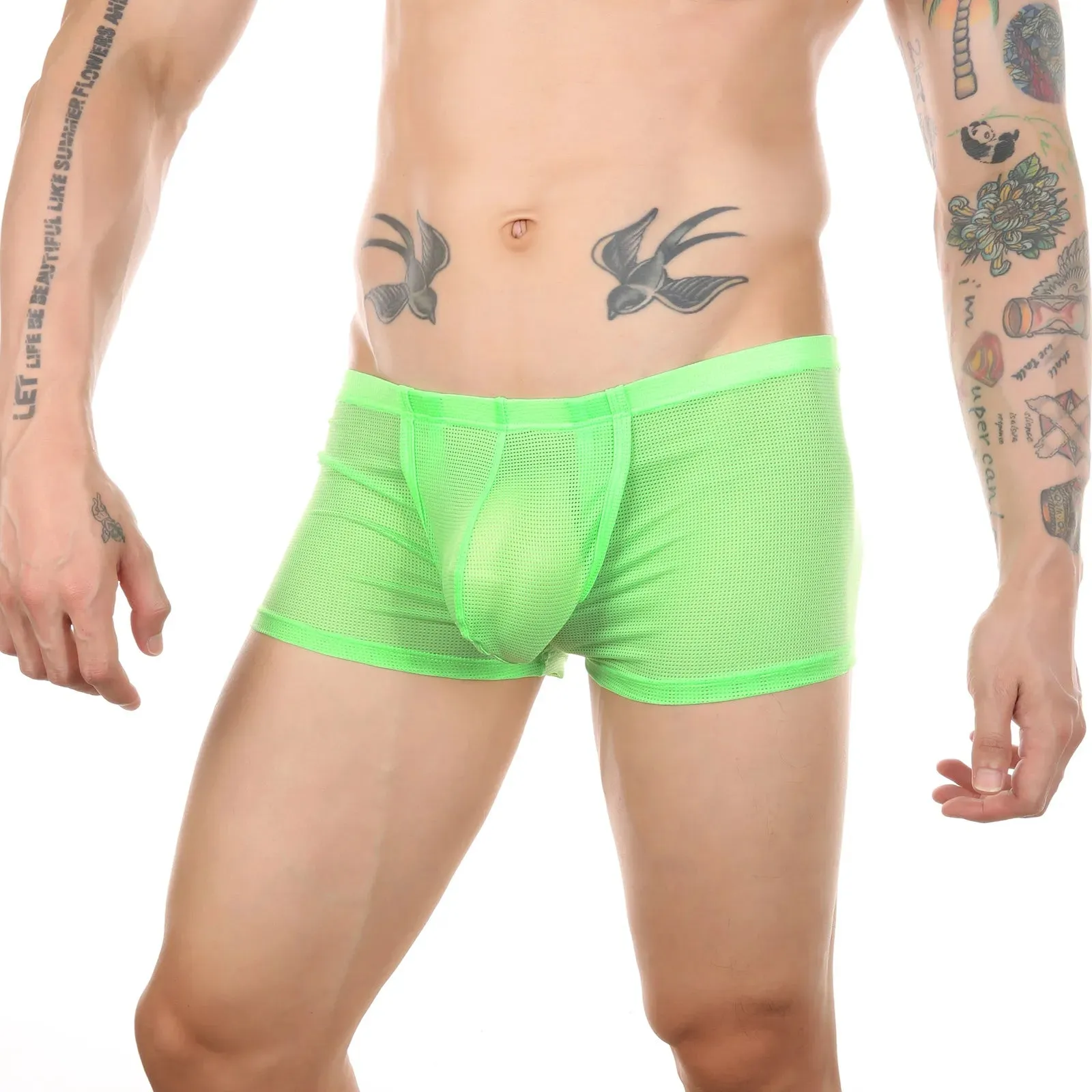 Solid Breathable Spandex Boxer