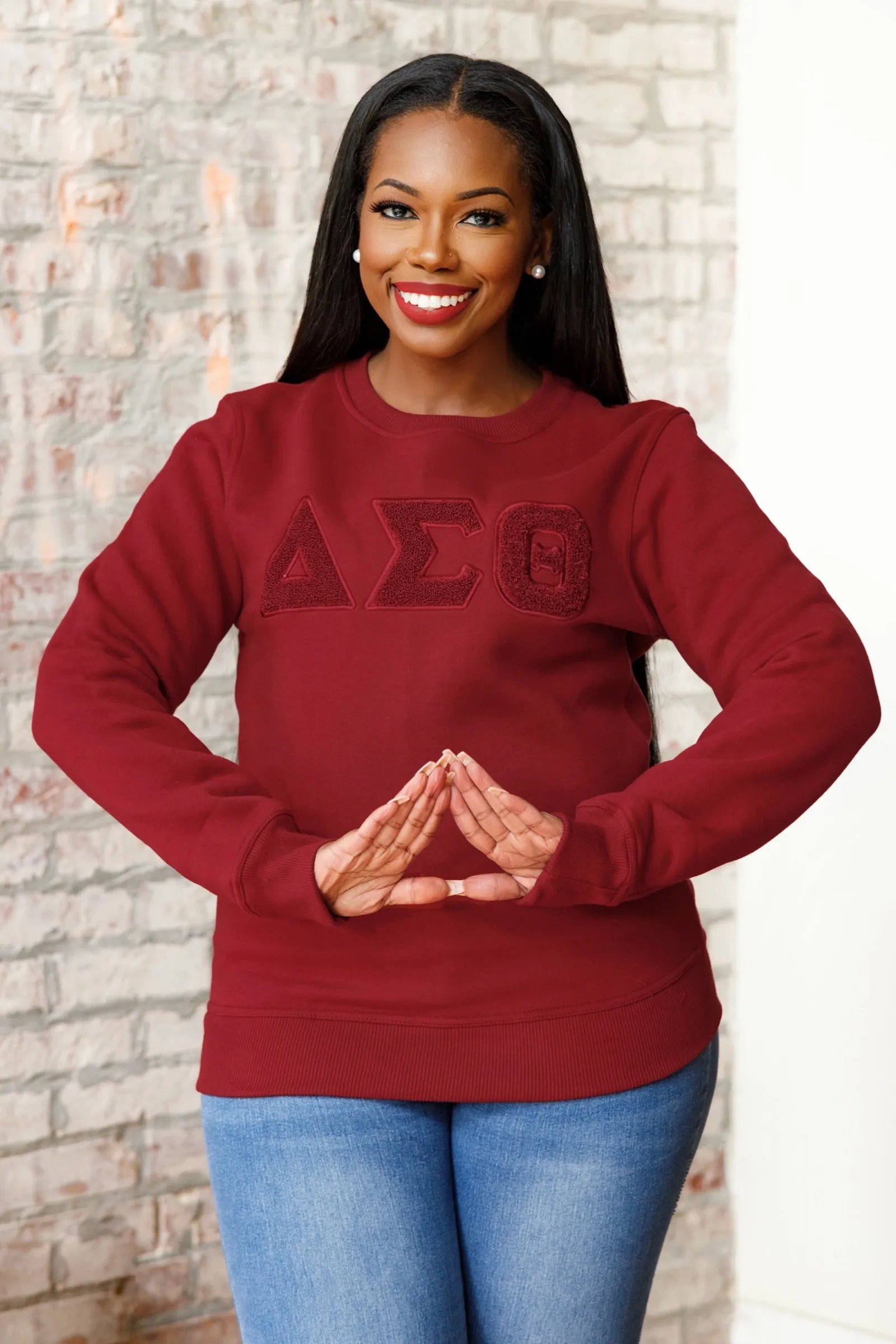 Solid ΔΣΘ Chenille Sweatshirt