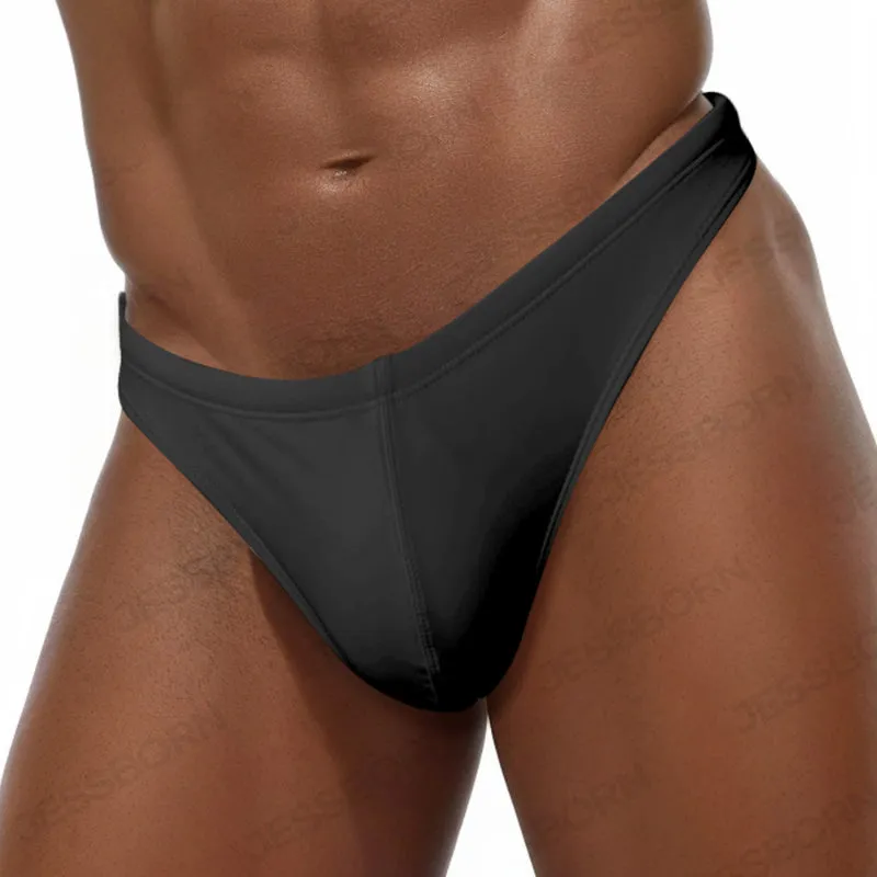 Solid Color Swim Thong Brief