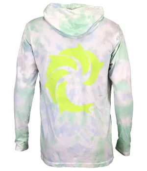 Solid Tie Dye L/S Hooded T-Shirt