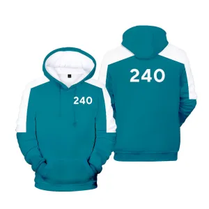 Squid Game - Number 240 Type Round Collar Hoodie