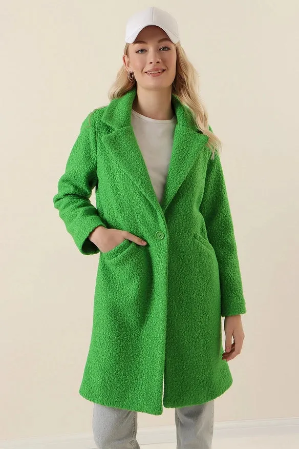 Stylish Classy Women Coat Green