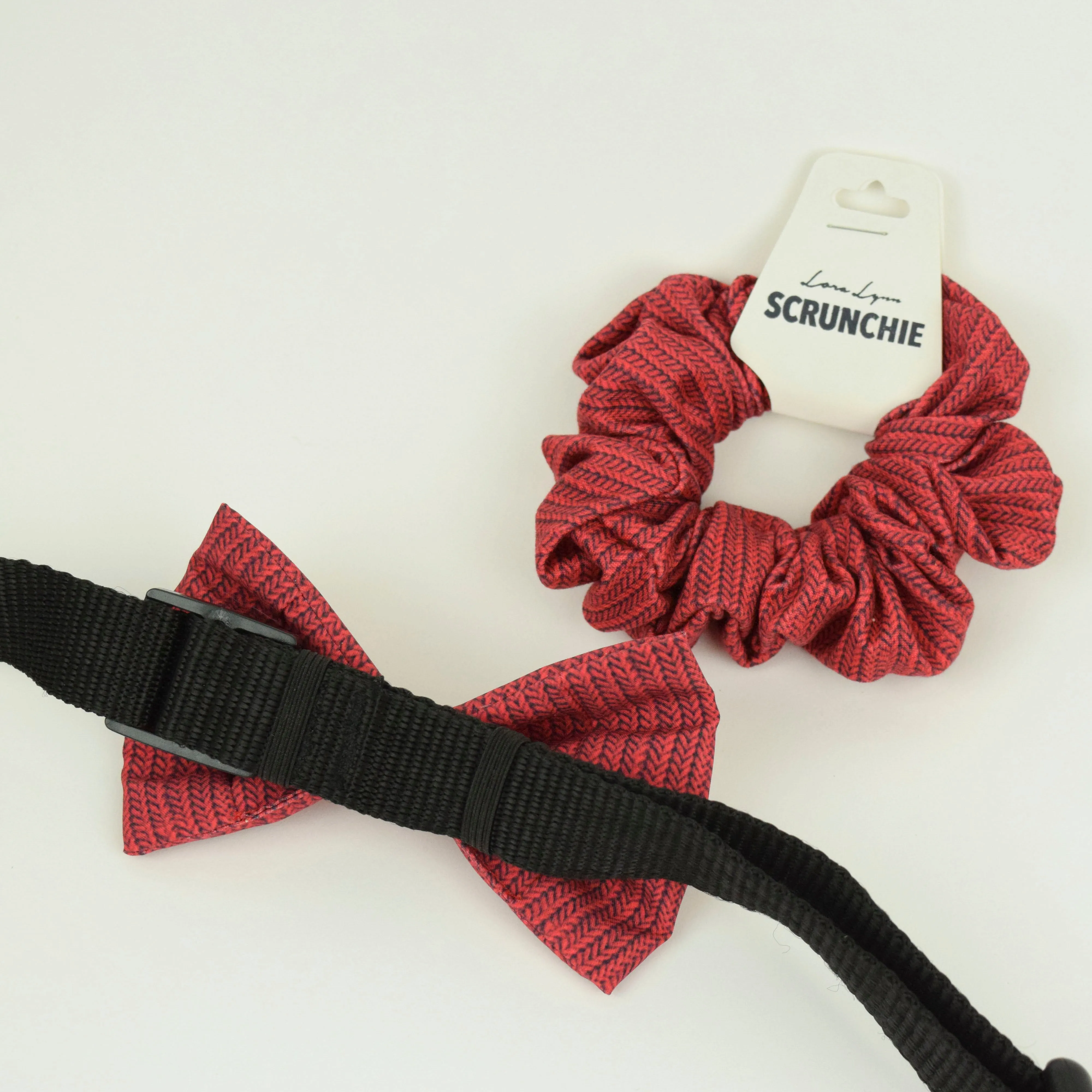 Sweater Christmas - Red Knit dog bow tie