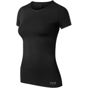 TCA Pro Performance Womens Short Sleeve Baselayer Running Top - Black