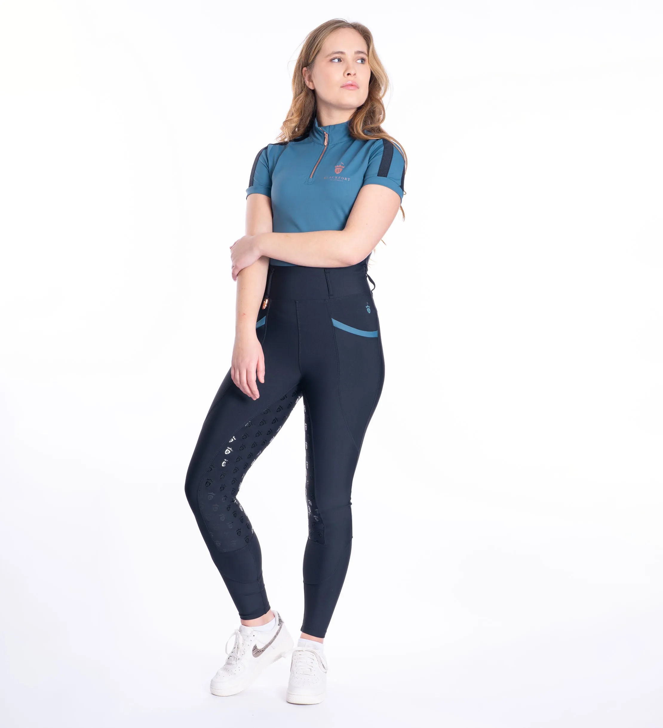 Teal Cool Mesh Base Layer - Short Sleeve