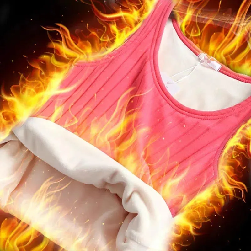 Thermal Fleece Women Vest Sleeveless Undershirt Free Size