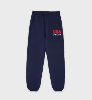 USA Athletics Sweatpant - Navy/Sports Red/White