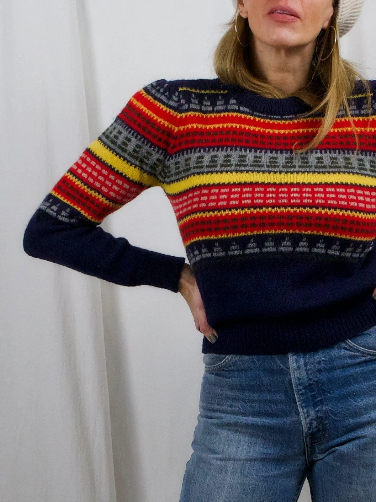 Vintage Fair Isle Wool Sweater