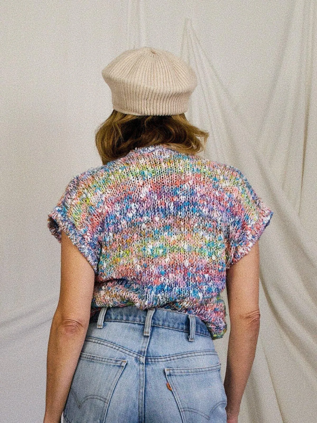 Vintage Pastel Rainbow Sweater