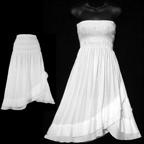 White Convertible Dress/Skirt