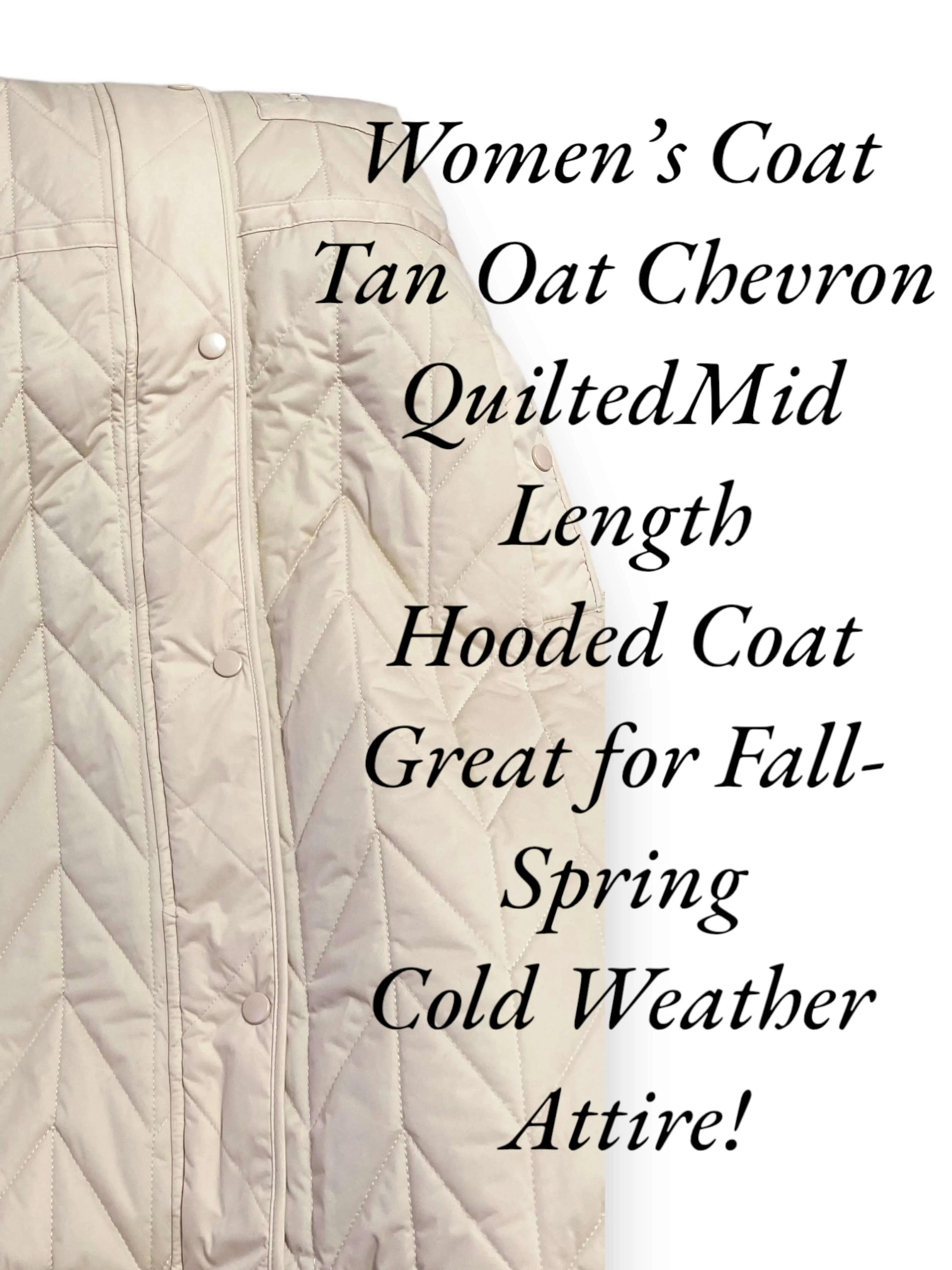 Women's Chevron Quilted Longline Coat