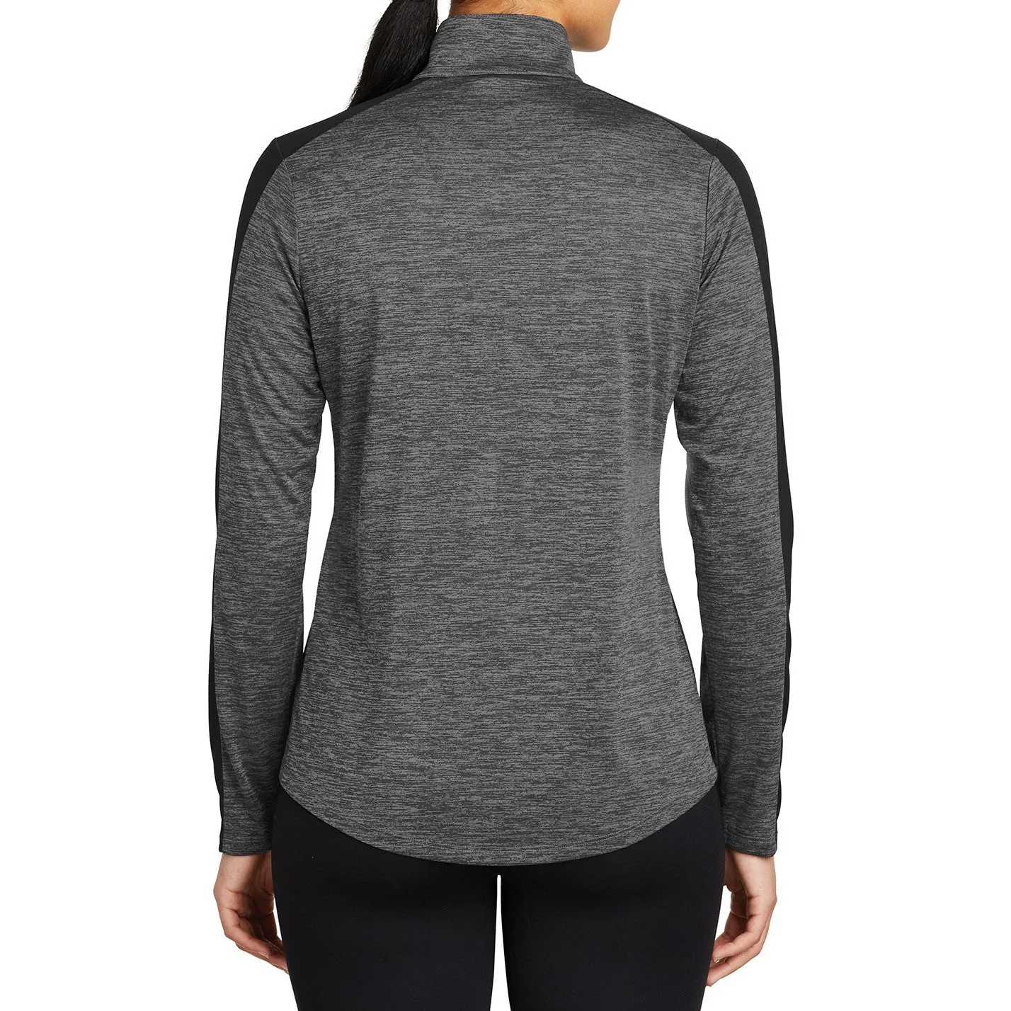 Women's PosiCharge Electric Heather Colorblock 1/4-Zip Pullover