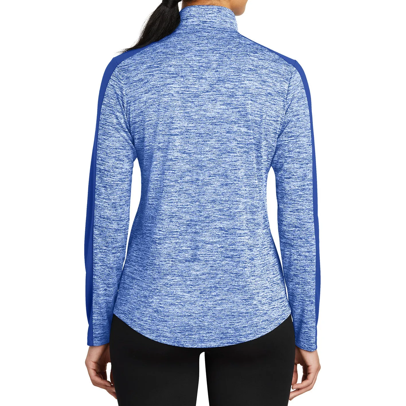 Women's PosiCharge Electric Heather Colorblock 1/4-Zip Pullover