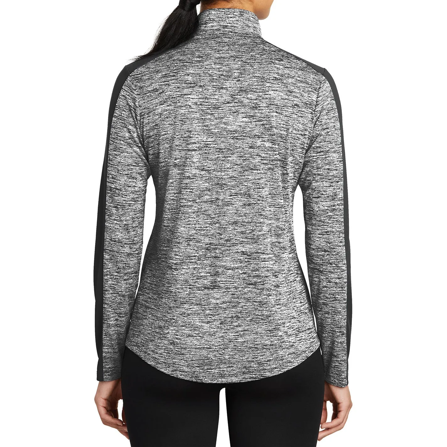 Women's PosiCharge Electric Heather Colorblock 1/4-Zip Pullover