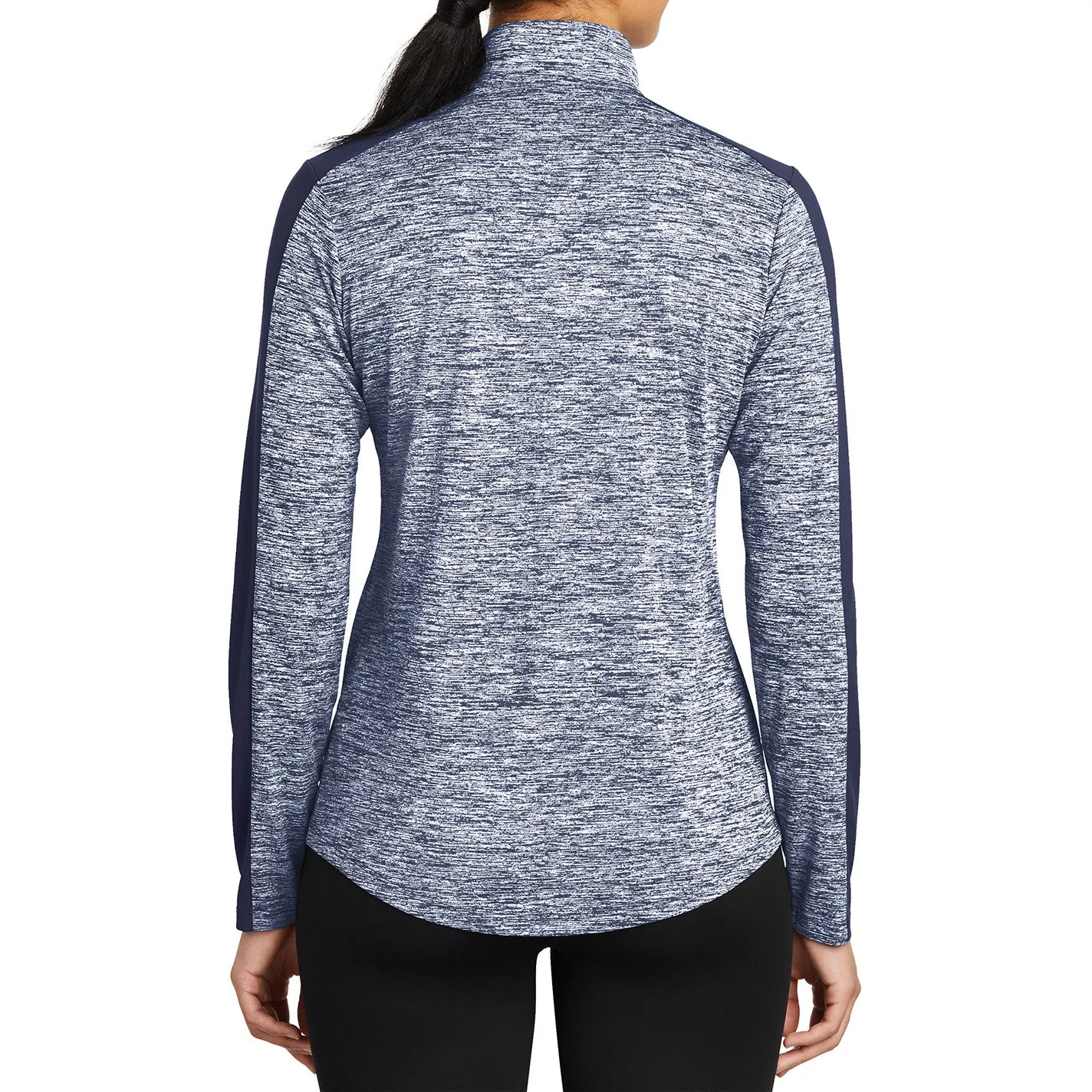 Women's PosiCharge Electric Heather Colorblock 1/4-Zip Pullover