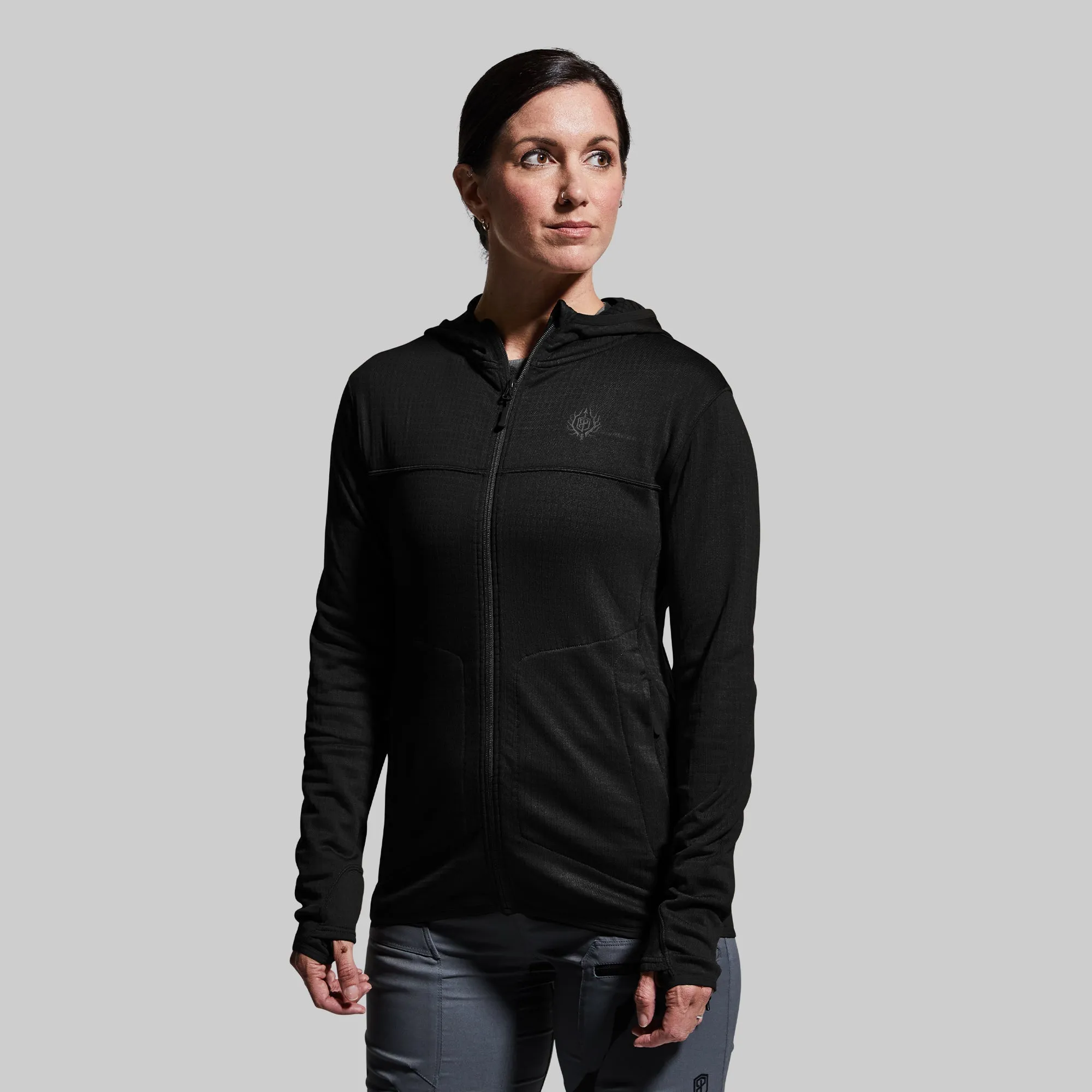 Women's Quiver Full Zip Hoodie (Black)