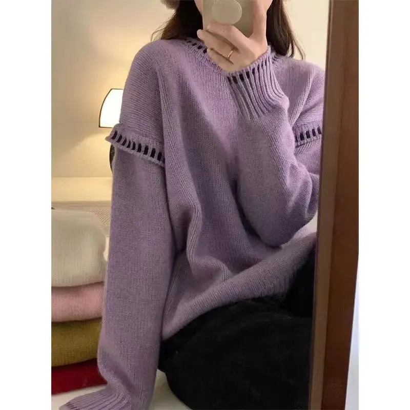 Women's Round Neck Sweater All-match Casual