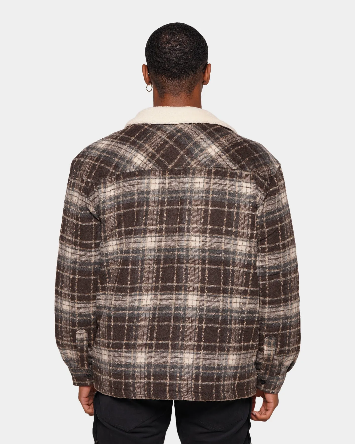 XXIII Tex Sherpa Flannel Jacket Brown/White