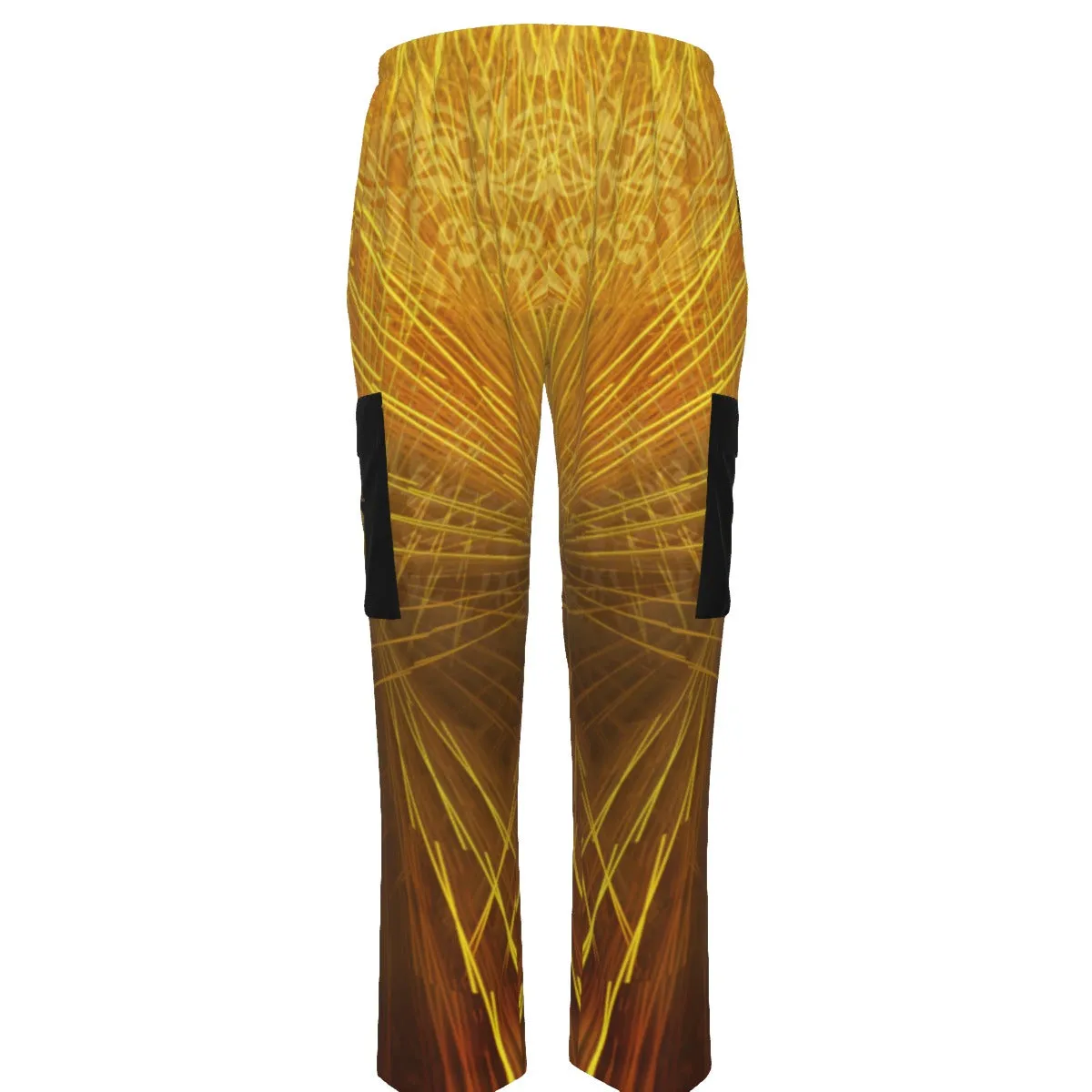 Yahuah-Tree of Life 02-03 Voltage Men's Designer Open Bottom Cargo Sweatpants