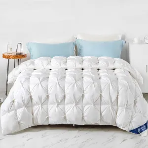 Yeknu Peter Khanun 100% White Goose Down Filler 3D Bread Duvet/Quilt/Comforter Winter Luxury Blankets 100% Cotton Shell 015