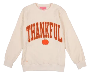 Youth Thankful Braided Crew Pullover